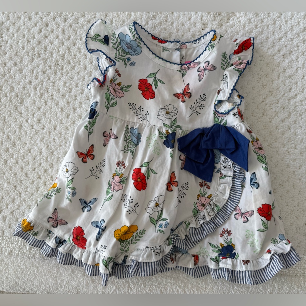 Good Lad Floral Dress with Pink Accents